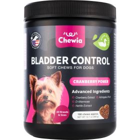 Dog UTI Treatment Chews 180 Bladder Control Cranberry Chews Cranberry Supplement Dog Incontinence Support