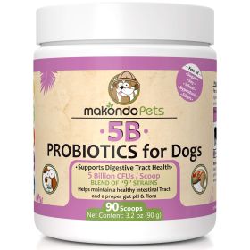 Probiotics for Dogs & Puppies Extra Strength 9 Species 5 Billion CFU per Scoop of Dog Probiotics and Digestive Enzymes for Dogs Support Fiber for